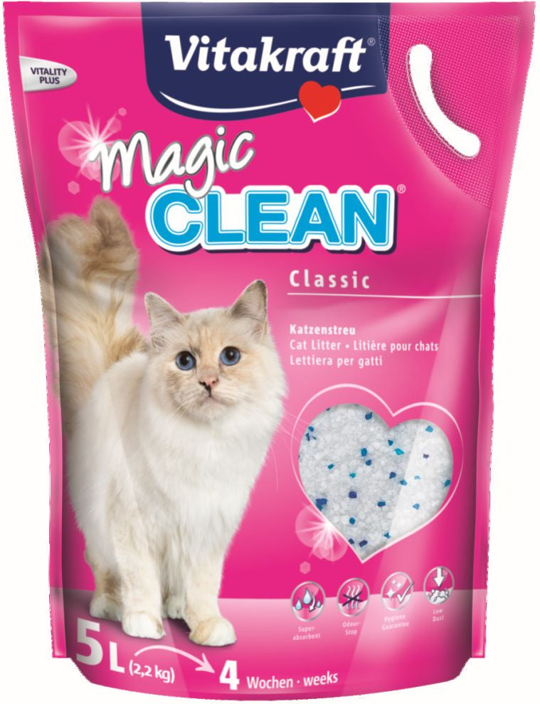 Kattegrus Magic Clean classic ikke klumpende 5 l / 2,2 kg