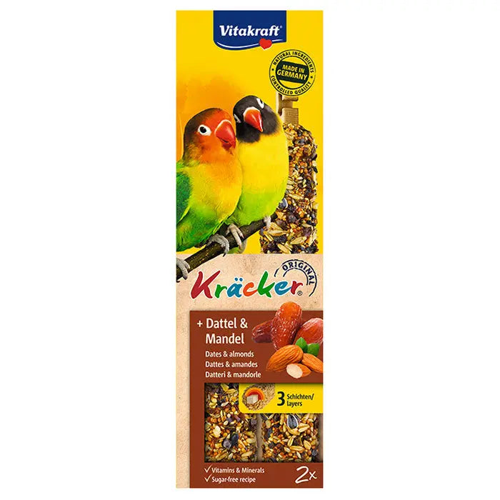 Kräcker Dværgpapegøje med dadler og mandler 2x90 g