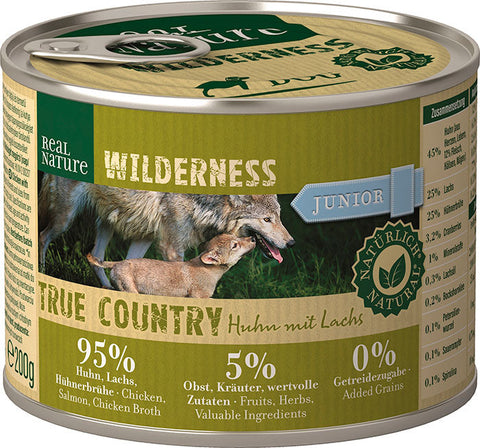 Junior Wilderness True Country kylling & laks 200 g