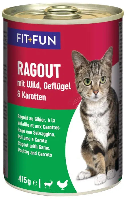 Adult ragout, dåse vildt og fjerkræ 415 g