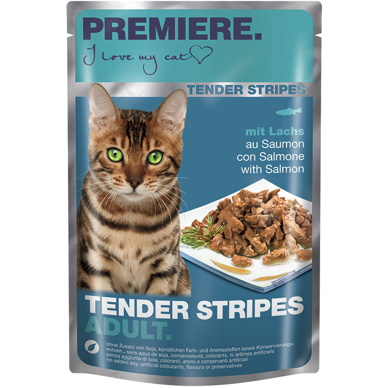 Adult Tender Stripes pouch Laks, 85 g