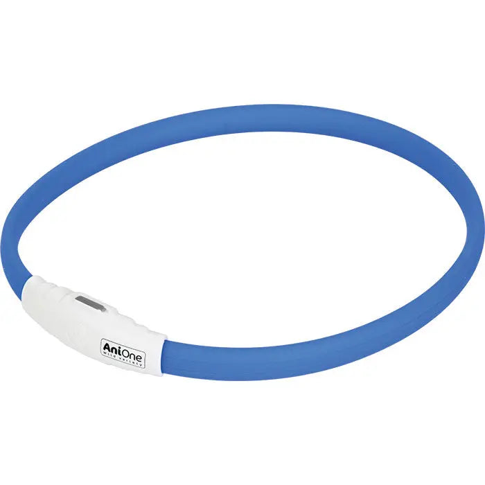 Lyshalsbånd Blinking Silikone 65 cm blå
