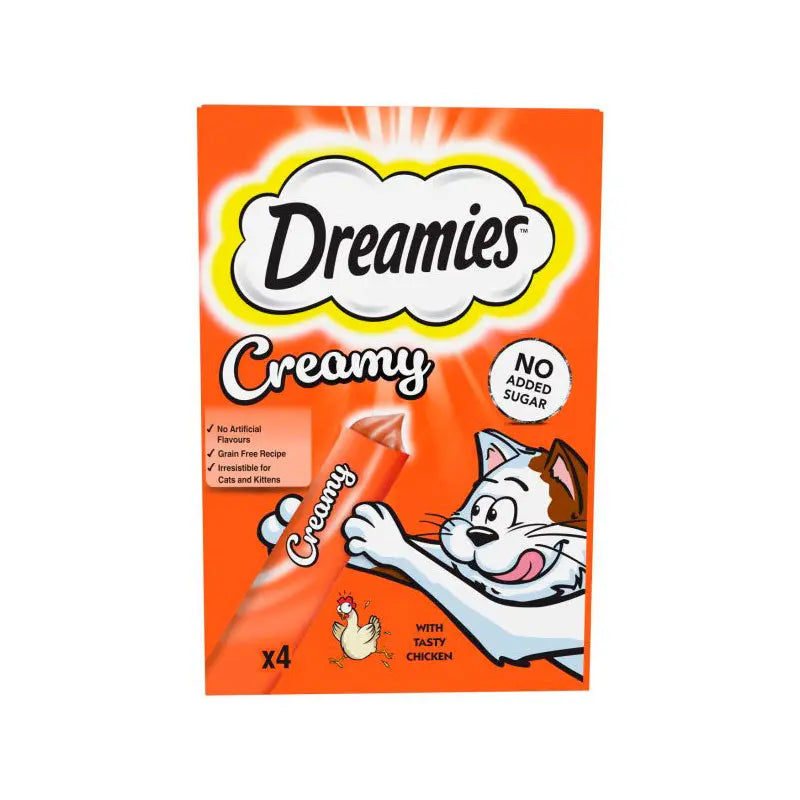 Dreamies Creamy kylling 4x10 g