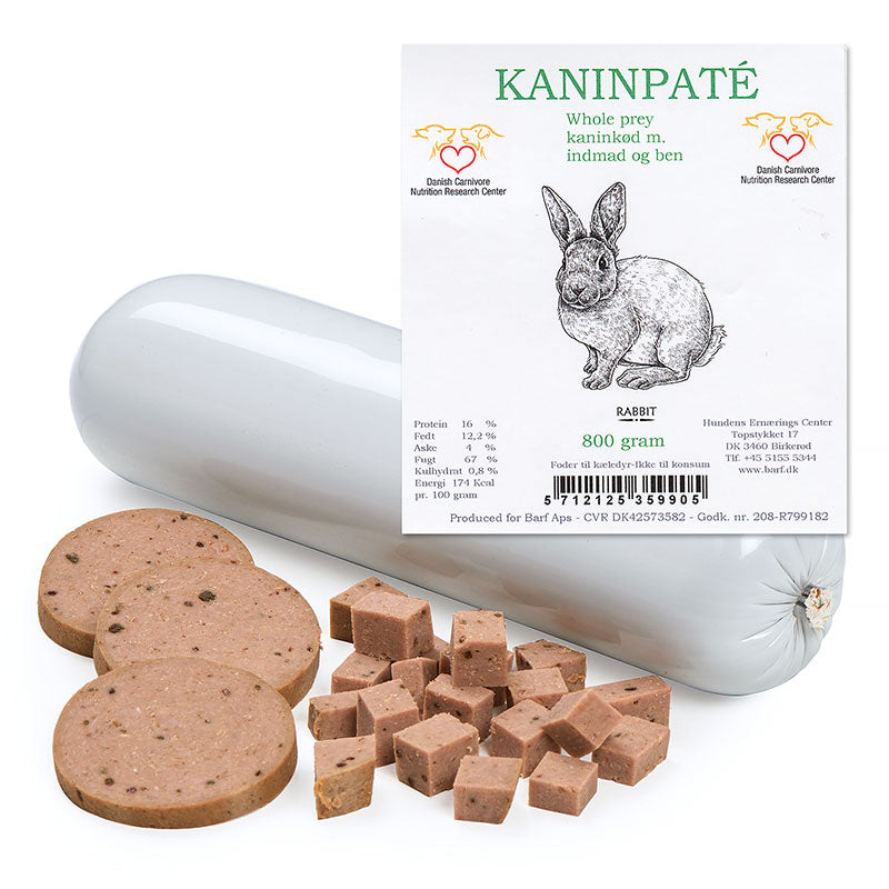 Paté pølse m/ben kanin 800 g